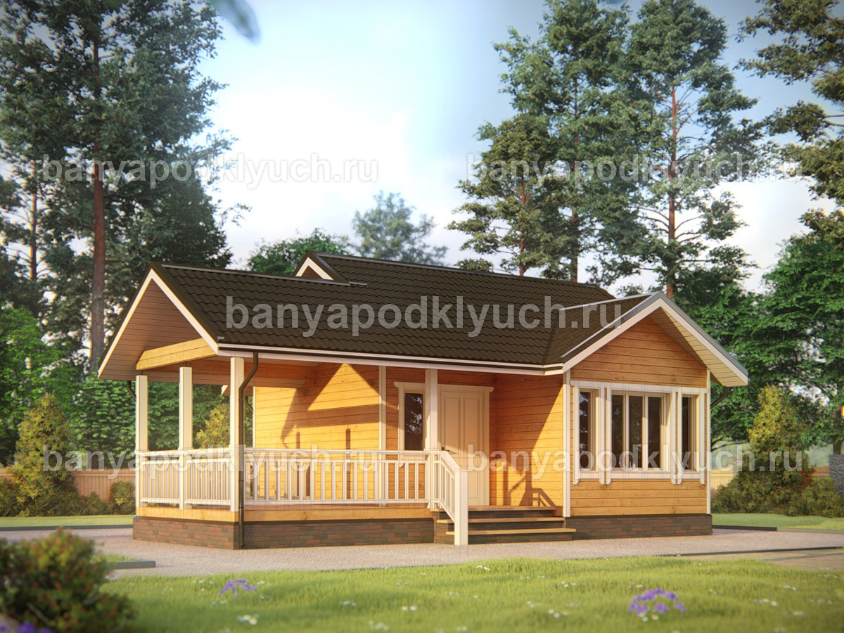 Баня из бруса 9.5x7 м Баня из бруса 9.5x7 м