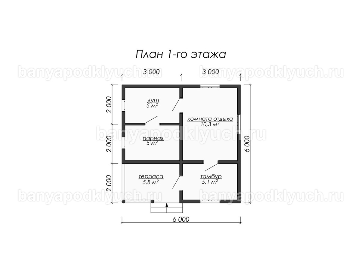 Каркасная баня 6x6 м Каркасная баня 6x6 м
