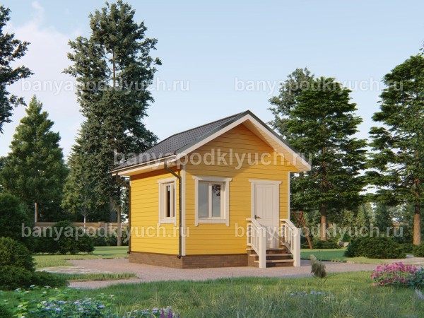 Каркасная баня 4 на 4 м
