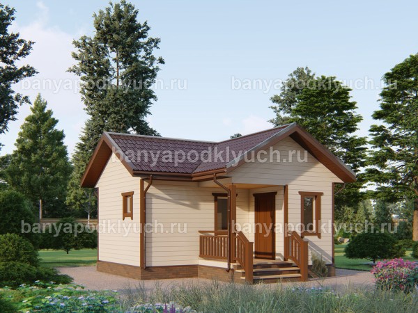 Каркасная баня 6 на 6 м